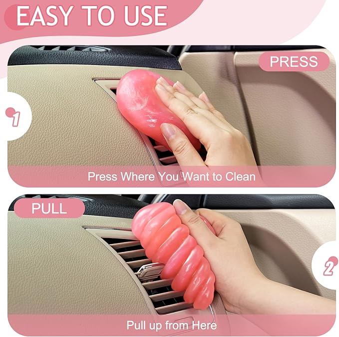 TeSabMi Car Cleaning Gel Car Cleaning Putty Car Putty Car Interior Cleaner Car Slime Car Detailing Kit Car Accessories Gifts for Men Women Stocking Stuffers