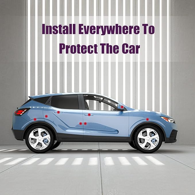 10 Pack Car Rhinestone Bling Door Handle Reflective Trim Stickers Universal Side Rear View Mirror Safety Scratch Resistant Protector Galaxy AB Set