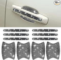 10PCS Bling Car Door Handle Protector, Crystal Rhinestone Anti-Scratch Car Bowl Decoration Sticker Decal, Universal Auto Exterior Door Protective Covers Accessories for Women (Mineral Black)