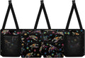 CLOHOMIN Colorful Sea Turtle Car Trunk Organizers for Women Flower Car Trunk Mesh Storage Large Capacity Backseat Hanging Organizer Fashion Cargo Storage Organizer with 4 Pockets