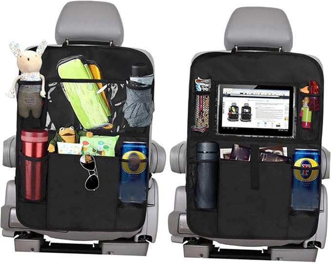 GLEAVI 2pcs Car Seat Hanging Pouch Car Backseat Storage Bag Oxford Cloth Easy Install Clean Seat Helper