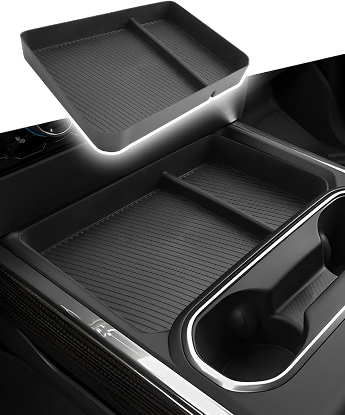 CDEFG for 2024 2025 2026 Chevy Silverado 2500 3500 HD Accessories Center Console Organizer Tray for Chevrolet Silverado 2500HD 3500HD- Not Compatible with Front Triple Seats/1500