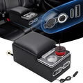 Upgraded Bench Seat Center Console with Extra Large Cup Holder & Phone Holder, Universal Center Console with USB Charging, Central Console for Bench Seat of Truck & Van & Car