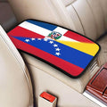 Venezuela Venezuelan Dominican Republic Flag Auto Center Console Armrest Cover Car Handrail Box Cushion Pad Mat Universal Fit Most Vehicle Sedan Truck SUV Soft Comfort Decor Accessories