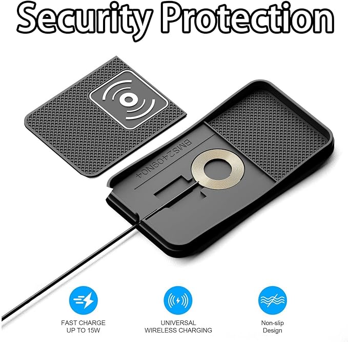 Car Wireless Charger Pad for Chevrolet Uplander 2005-2008, Fast Car Wireless Charging Pad for Car Center Console, Non Slip Charging Mat,1M-USB