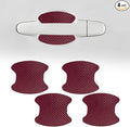 4PCS Car Door Handle Cup Scratch Protector, Car Door Handle Sticker, Scratch Auto Door Protective Film, Car Accessories Car Door Handle Protective Films Universal for Cars (Wine red, 4PCS)