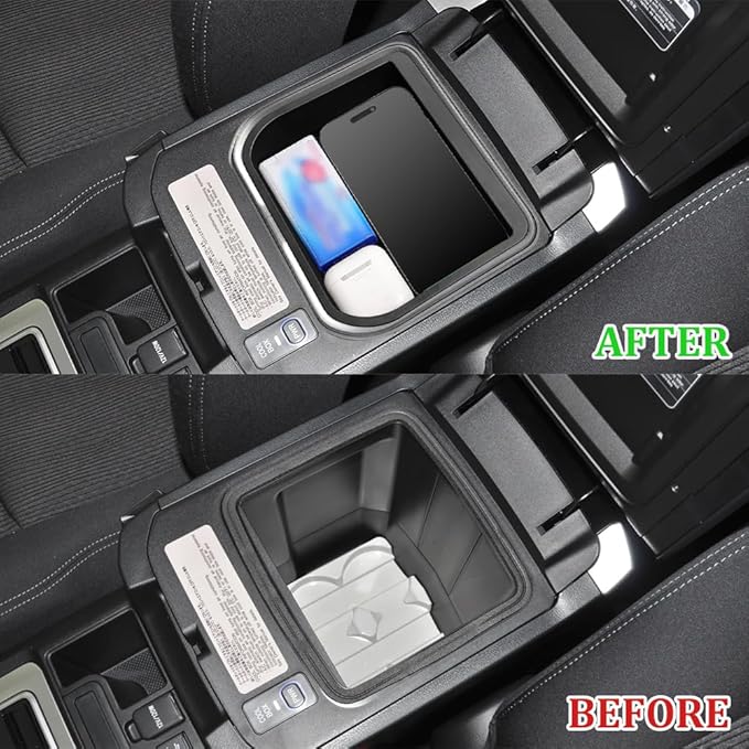 Center Console Cool Box Organizer, Auto Insert Tray Accessories, ABS Armrest Storage Box Tray, Car Accessories Armrest Organizer Trays Fit for Toyota Land Cruiser Prado 250/ Lexus GX 550