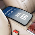 Custom Car Armrest Cover,Add Personalized Name and Number As Gifts for Loyal Football Fans,Auto Center Console Pad Car handrail Box Cushion,Fit for Most Car
