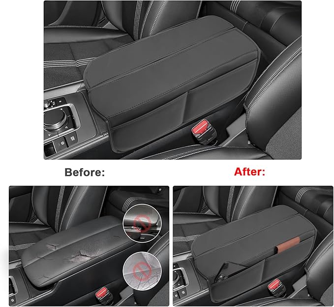 SXCY Compatible with Mazda CX50 Armrest Cover 2025 2026 Suitable for Mazda CX-50 2025 2026 Accessories 2023 2024 2025 2026 CX50 Center Console Cover(Black Line)