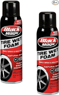 Black Magic 120269 Tire Wet Foam - Specially Formulated Thick Tire Spray Foam Clings to Tires to Dissolve & Clean Dirt while Shining & Protecting, 18 Fl. Oz. (Pack of 2)