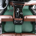 Customize Making Car Floor Mats for 99.99% Sedan SUV Pickup Truck Full Coverage Men Women Cute Leather Protection Pads Non-Slip Floor Liners (Green)