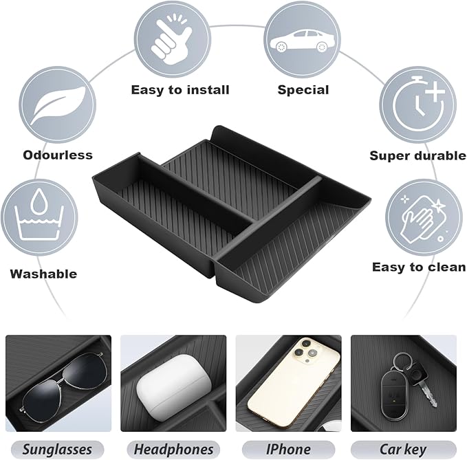 SKTU for 2024 2025 2026 Mazda CX-90/2025 2026 Mazda CX-70 Accessories Center Console Organizer for 2024 2025 2026 Mazda CX-90/2025 2026 Mazda CX-70 Console Tray 2024-2026 CX-90 Console Organizer