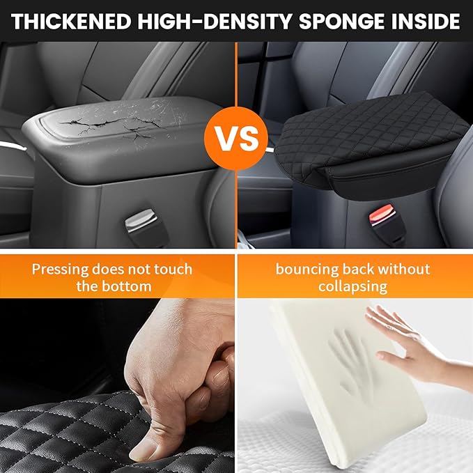 Custom Fit for Center Console Cover Ford Maverick 2022 2023 2024 2025 Armrest Cover Center Console Pad Interior Accessories Car Armrest Seat Box Cover Protector with Pockets Storage Bag