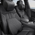 2 Packs Car Neck Pillow for BMW X3 X5 X1 X2 X4 X6 X7 1 2 3 4 5 6 7 Series Car Soft PU Leather Headrest and 100% Memory Foam Car Seat Pillow Head Neck RestCushion Accessories
