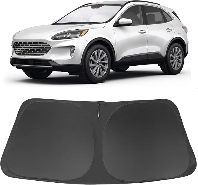 Windshield Sun Shade Custom Fit for 2020 2021 2022 2023 2024 2025 Ford Escape Accessories Foldable Sunshade Sun Blocker Protect Car from Sun Rays & Heat Damage Keep Car Cooler