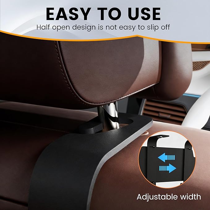 Car Seat Back Storage Box, 2026 New 3-in-1 Multifunctional Car Back Seat Organizer with Cup Holder, Tissue Box, Trash Bin & Hooks for Hold Phones, Snacks, Drinks, Handbags (Brown)