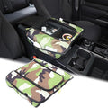 Upgrade Center Console Armrest Cover Compatible with Toyota Tundra 2022+ Sequoia 2023+ Leather Middle Console Cushion Lid Pad Anti-Scratch Armrest Seat Box Cover With Pocket Storage Bag Accessories