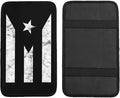 Puerto Rico Black & White Protest Flag Car Armrest Cover Protector Auto Center Console Cover Car Center Console Cushion Pad Waterproof Car Armrest Seat Box Cover Fit for Car Truck Rv SUV
