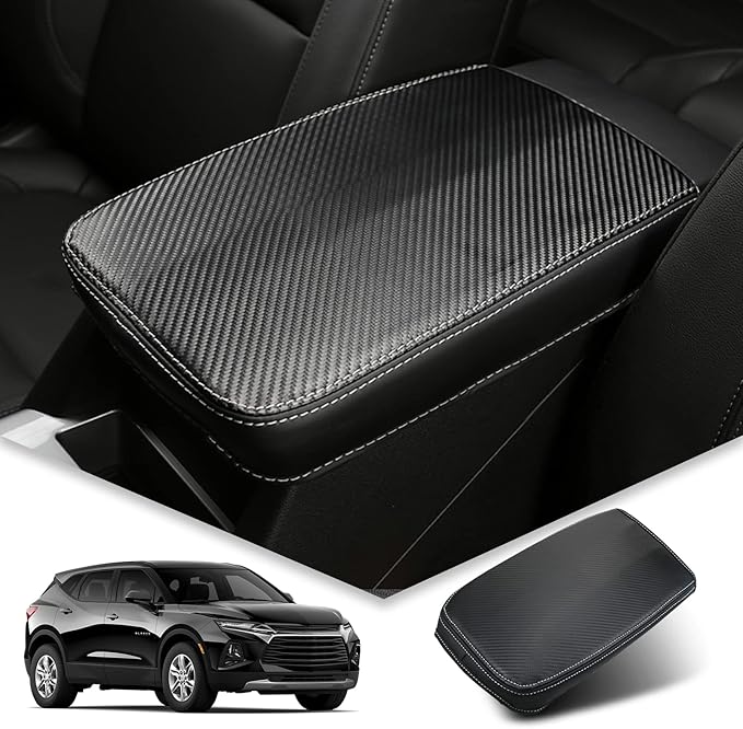 BIBIBO for Chevy Blazer 2023 Accessories 2023 Blazer Center Console Armrest Cover for 2019 2020 2021 2022 2023 Blazer Console Lid,2023 Blazer Arm Rest Pad Seat Box Cover, 2023 Blazer Arm Rest Cover