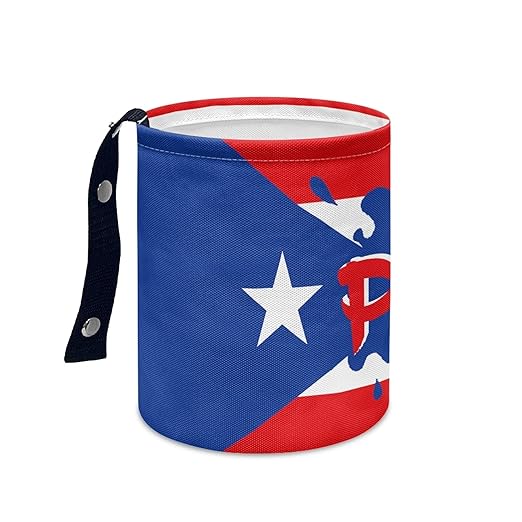 Car Trash Can with Hanging for Back Seat, Car Accessories for Women Men Automotive Garbage Cans Vehicle Trash Can for Truck SUVPR Flag