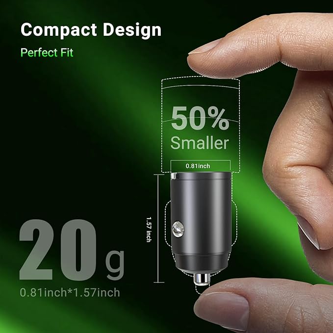 CMARS 65W+60W Cigarette Lighter Adapter,for iPhone 16 car Charger USB C/A,Fast Charging for iPhone,Car Phone Charger Dual Port for iPhone 16/15/14/13/12 Series and Samsung/Other Android Devices Black