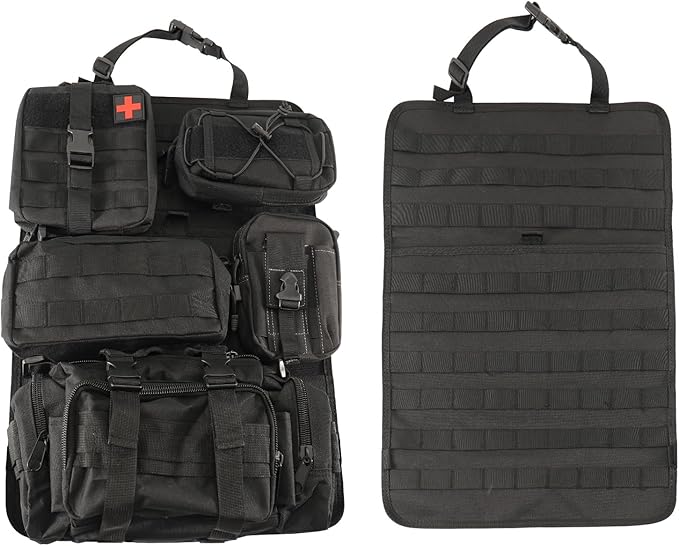 Tactical Seat Back Organizer Car Truck Molle Seat Back Panel for Most of Vehicle Storage Bag