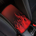 Fire Print Car Center Console Armrest Cover Pad Universal Decorative Armrest Cover Pad for Truck Sedan SUV, Car Interior Decor Accessories
