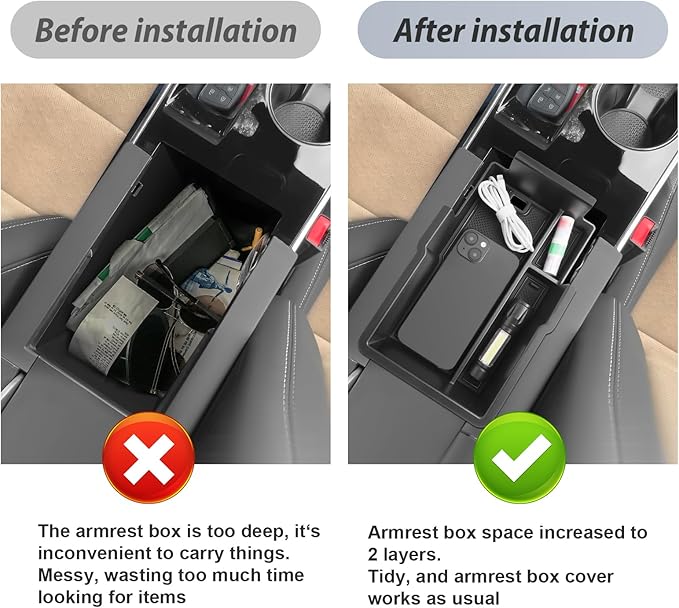SKTU 3-Pack for 2025 2026 Chevy Equinox Center Console Organizer for 2025 2026 Chevrolet Equinox (LT/ACTIV/RS) Chevy Equinox 2025 2026 Accessories Console Tray Lower Console Tray Dashboard Organizer