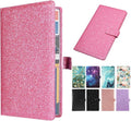 DMLuna Car Registration and Insurance Holder, Leather Vehicle Card Document Glove Box Organizer, Auto Truck Compartment Accessories for Essential Information, Driver License Cards, Glitter Pink