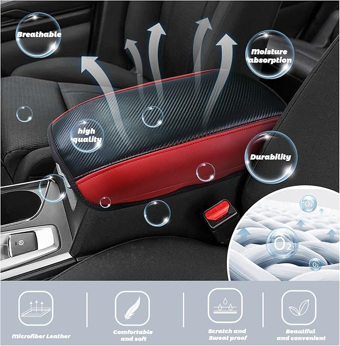 SHAOHAO for 2024 2025 Subaru Ascent Car Armrest Cover for 2019-2023 2024 2025 Subaru Ascent Accessories Center Console Cover Ascent 2023 2024 2025 Arm Rest Console Lid Protector Cushion Cover Pad