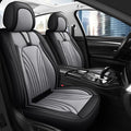 Car Seat Covers Full Set for 5 Seats - Nappa Leather 3D Foam Back Support, Super Breathable, All Season Car Seat Cushion with Storage Bags, Universal Fit for Most Cars, Colour- Black Gray