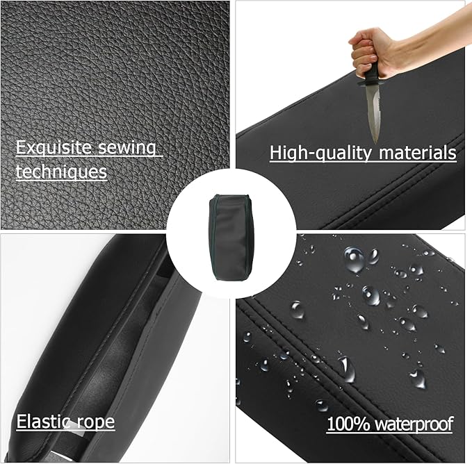 LUWU Renegade Center Console Cover Compatible with 2015-2021 2022 2023 Renegade Accessories Renegade BU Armrest Console Cover Armrest Cover Center Console Pad Soft Leather,Black