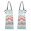 ALAZA Hanging Car Trash Bags Garbage Bag Trash Can for Back Seat Small Flamingo Floral Washable Storage Bag Retractable 2 Pack