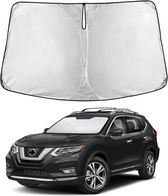 EcoNour Windshield Sun Shade for Nissan Rogue 2014–2017 2018 2019 2020, Sun Visor for Front Windshield & Window Sunshade Cover, UV Heat Blocker & Protector, Car Accessories
