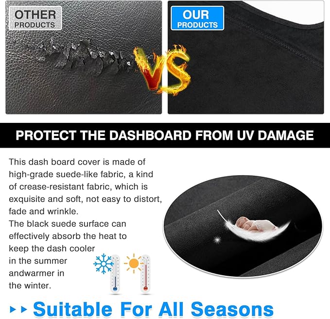 CARTIST Dash Cover Fits for Hyundai Santa Cruz 2022 2023 2024, Dashboard Mat for Santa Cruz Accessories with Non-Slip Silicone Backside