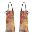 ALAZA Hanging Car Trash Bags Garbage Bag Trash Can for Back Seat Small Marble Orange Washable Storage Bag Retractable 2 Pack