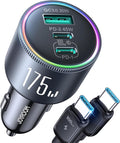 JOYROOM 175W Car Charger USB C Fast Charge, 3-Port Type C Super Fast Car Charger for iPhone 17 with USBC Cable, Cigarette Lighter Adapter for iPhone 17/16/15 Pro Max, Laptop, iPad, Samsung S25/S24/23