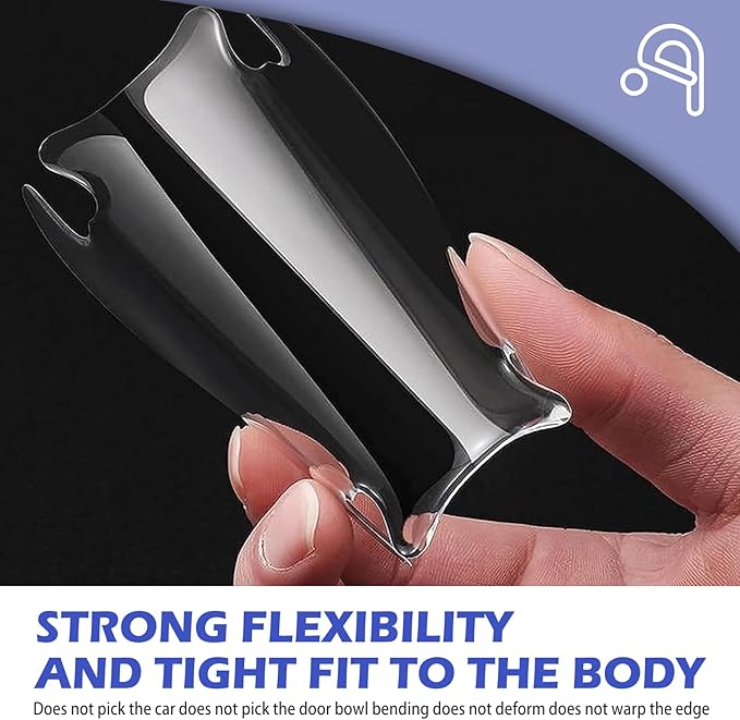 8PCS Car Door Handle Protector, Transparent Bumper Trim Guard Sticker, Waterproof Anti-Scratch Door Handle and Rear View Mirror Protection Film, Universal for Most Car