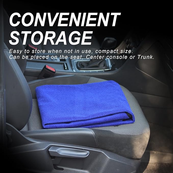 nbnhxnff Sweat Towel Car Seat Cover Protector Front Seats for Gym Workout, Running, Swimming, Beach and Hiking, Waterproof Universal Seat Cover for Car, Trucks, Van & SUV (Blue, 1pcs Front Seat)