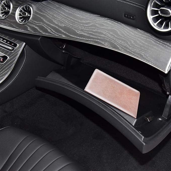 LumiMokki Premium Car Registration & Insurance Card Holder with Magnetic Shut, Vehicle Glove Box Car Organizer - For Documents, Cards, License (Rose gold)