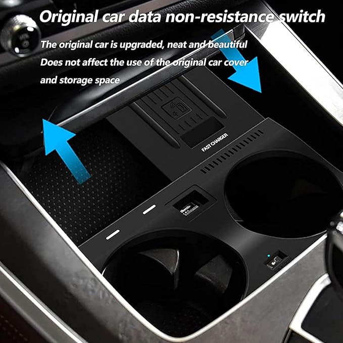 Wireless Car Charger for BMW X5 X6 X7 2019 2020 2021 2022 2023, 15W Fast Wireless Phone Charging Pad Support Original Car with NFC Center Console Wireless Charger
