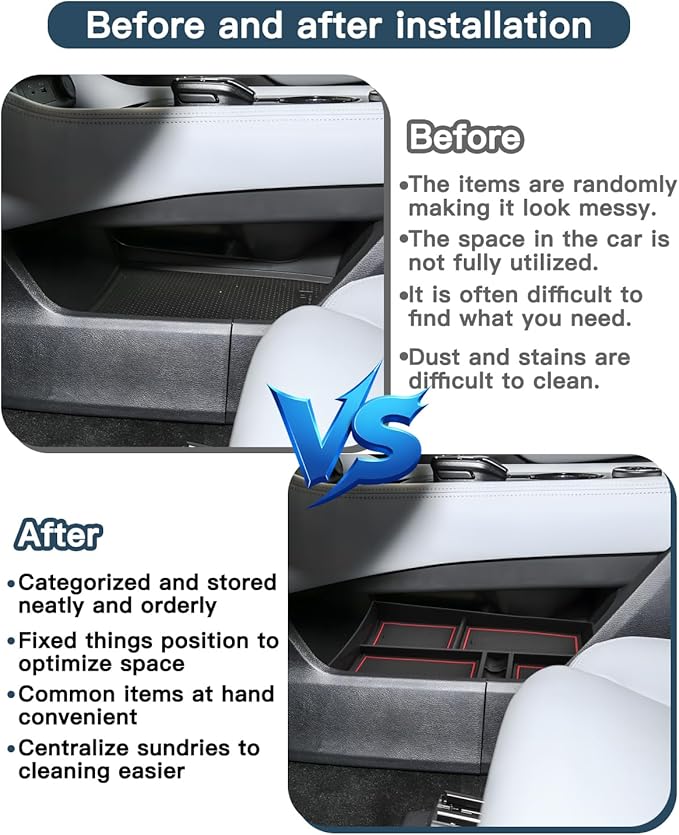 2026 Rogue Lower Console Organizer Rogue 2026 Accessories ABS Material with Coin Storage Under Console Organizer Compatible with 2021 2022 2023 2024 2025 2026 Rogue S/SL/SV/Platinum