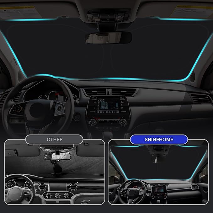 Car Windshield Sun Shade Compatible with Honda CR-V 2017 2018 2019 2020 2021 2022 CRV Accessories Foldable Sunshade Custom Windshield Sun Visor