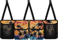 Palm Tree Trunk Hanging Organizer, Backseat Bag, Car Interior Accessories with 2 Pockets & 2 Mesh Pouches for Groceries Storage Space for SUV, Jeep, MPVs