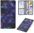 TILDOSAC Leather Car Registration and Insurance Card Holder, Car Document Holder for Cards License with Magnetic Shut(Purple)