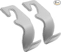 TISOHUGO Car Seat Hooks, Cars Backseat Headrest Hangers Genuine Leather Stylish Vehicle Organizer Holders for Purse Clothes Hat Grocery, 2 Pack, Gray