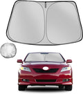 Fonowka Windshield Sun Shade for 2007-2011 Toyota Camry Foldable Sun Sunshade for Car Front Window Blocks UV Rays and Heat Automotive Interior Protector Custom Fit Accessories