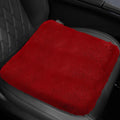wuyaoyao Sheepskin Car Seat Cushion, Soft Comfort Fur Wool Car Seat Covers, Winter Warm Auto Front Seat Cushion Pad, Fuzzy Seat Bottom Protector Universal for Vehicle Office Chair (Wine Red)