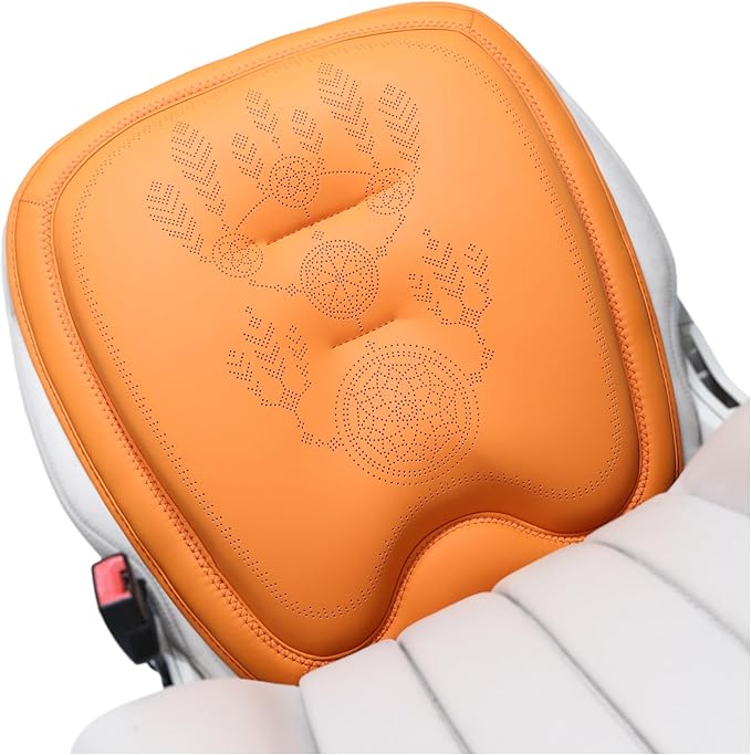 Comfort Dreamcatcher Car Seat Cushion Non-Slip - Relaxing, Optimal Support & Posture for Long Drive (Single Seat (Orange))