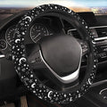 Moon Space Steering Wheel Cover Neoprene Universal 15 Inches Car Steering Wheel Protector for Women Men